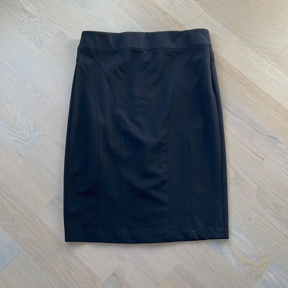 Black Pencil Skirt with Black detailing
